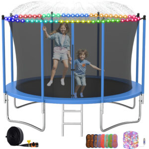 YORIN Trampoline, 10FT 12 FT 14FT Trampoline for Adults Kids with Enclosure Net
