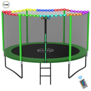 YORIN Trampoline for 2-3 Kids, 8 FT Trampoline for Adults with Enclosure Net, Ladder