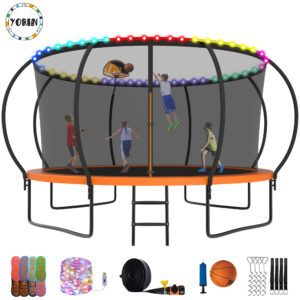 YORIN Trampoline for 7-8 Kids, 14 FT Trampoline for Adults with Enclosure Net