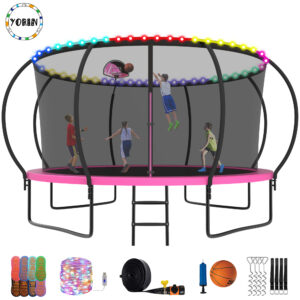 YORIN Trampoline for 7-8 Kids, 14 FT Trampoline for Adults with Enclosure Net