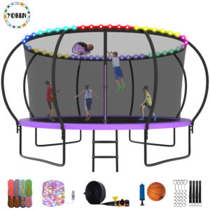 YORIN Trampoline for 7-8 Kids, 14 FT Trampoline for Adults with Enclosure Net