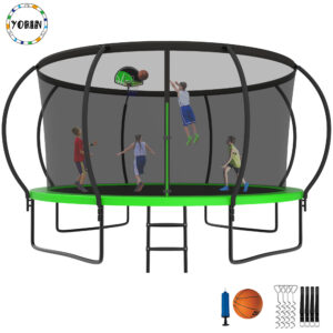 YORIN Trampoline for 5-6 Kids, 12 FT Trampoline for Adults
