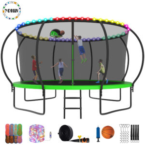 YORIN Trampoline for 7-8 Kids, 14 FT Trampoline for Adults with Enclosure Net