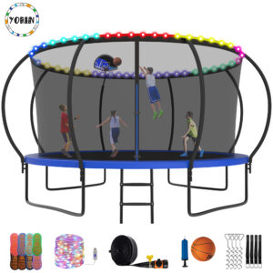 YORIN Trampoline for 7-8 Kids, 14 FT Trampoline for Adults with Enclosure Net