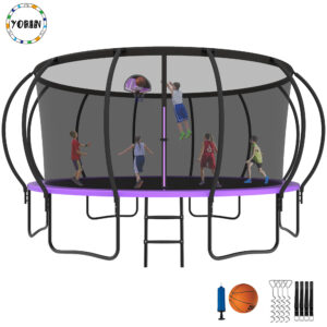 YORIN Trampoline for 8-9 Kids, 15 FT Trampoline for Adults with Enclosure Net