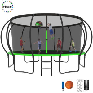 YORIN Trampoline for 8-9 Kids, 15 FT Trampoline