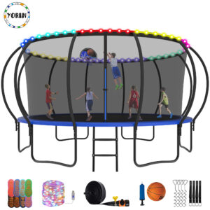 YORIN Trampoline for 8-9 Kids, 15 FT Trampoline for Adults with Enclosure Net