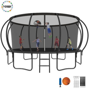 YORIN Trampoline for 8-9 Kids, 15 FT Trampoline for Adults