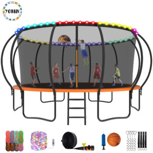 YORIN Trampoline for 10 Kids, 16 FT Trampoline for Adults with Enclosure Net