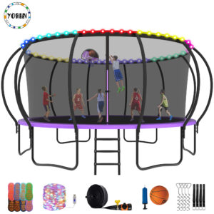 YORIN Trampoline for 10 Kids, 16 FT Trampoline for Adults with Enclosure Net