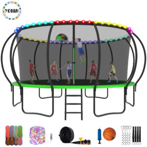 YORIN Trampoline for 10 Kids, 16 FT Trampoline for Adults with Enclosure Net