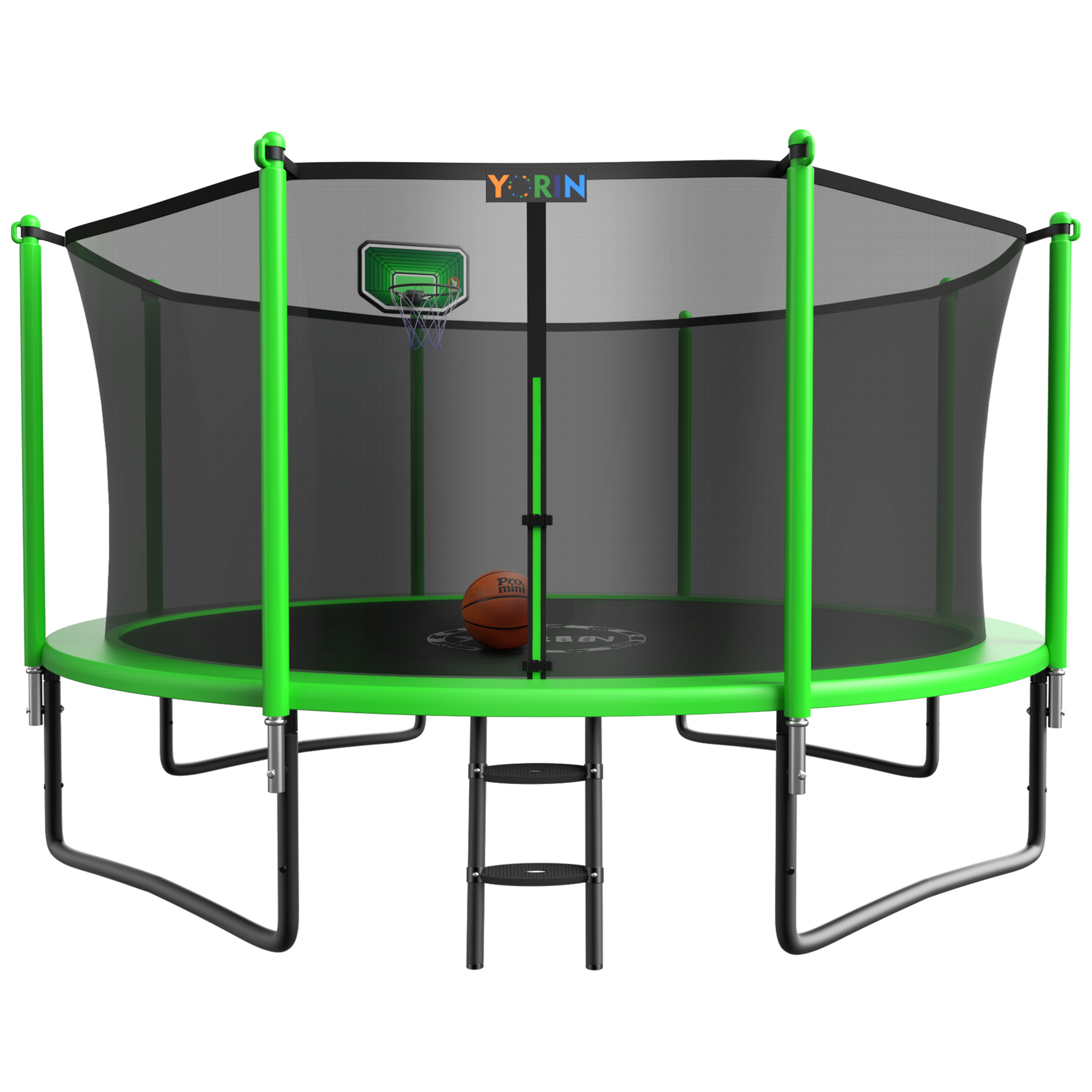 YORIN Trampoline 12FT for Kids Adults with Enclosure Net, 1200LBS