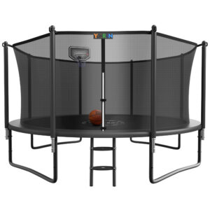 YORIN Trampoline 12FT for Kids Adults with Enclosure Net, 1200LBS