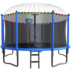 YORIN Trampoline with Enclosure Net, 1400LBS 14FT Trampoline for 5-6 Kid