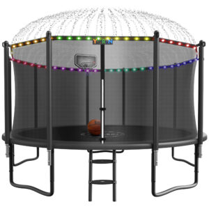 YORIN Trampoline with Enclosure Net, 1400LBS 14FT Trampoline for 5-6 Kids