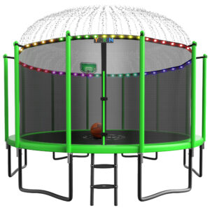 YORIN Trampoline with Enclosure Net, 1500LBS 15FT Trampoline for 7-8 Kids