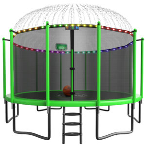 YORIN Trampoline with Enclosure Net, 1500LBS 16FT Trampoline for 8-9 Kids