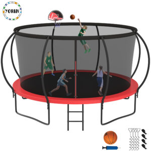 YORIN Trampoline, 12FT Trampoline for Adults and Kids, 1200LBS Trampoline