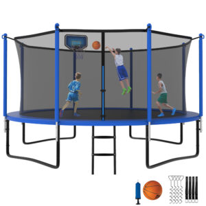 YORIN Trampoline 12FT for Kids Adults with Enclosure Net, 1200LBS