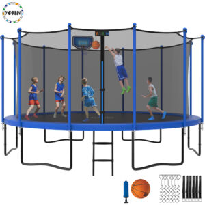 YORIN 1500LBS 15' Trampoline for Kids Adults ASTM & Chemical Test Approved