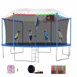 YORIN 16FT Trampoline with Enclosure Net for Adults 8-10 Kids, 1500LBS