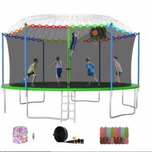 YORIN 16FT Trampoline with Enclosure Net for Adults 8-10 Kids