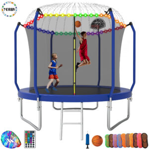 YORIN Trampoline, 10FT 8FT 12FT 14FT Trampoline for 2-3 Kids and Adults