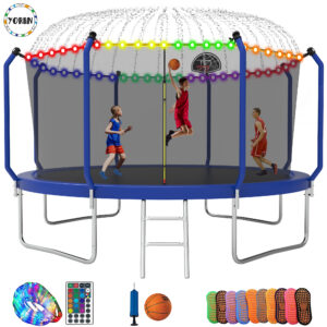 YORIN Trampoline, 12FT 8FT 10FT 14FT Trampoline for 2-3 Kids