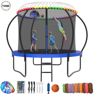 YORIN Trampoline for 3-4 Kids, 10FT Trampoline for Adults with Enclosure Net