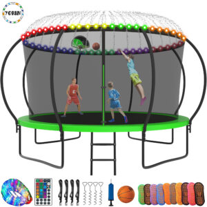YORIN Trampoline for 7-8 Kids, 14 FT Trampoline for Adults with Enclosure Net