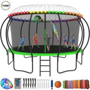 YORIN Trampoline for 10 Kids, 16 FT Trampoline for Adults with Enclosure Net