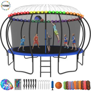 YORIN Trampoline for 8-9 Kids, 16 FT Trampoline for Adults with Enclosure Net