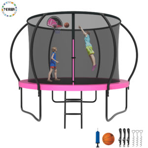 YORIN Trampoline for 2-3 Kids, 8FT Trampoline for Adults with Enclosure Net