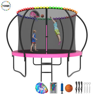 YORIN Trampoline for 2-3 Kids, 8FT Trampoline for Adults with Enclosure Net
