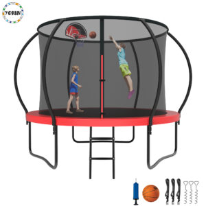 YORIN Trampoline for 2-3 Kids, 8FT Trampoline for Adults with Enclosure Net