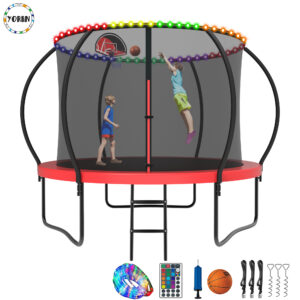 YORIN Trampoline for 2-3 Kids, 8FT Trampoline for Adults with Enclosure Net
