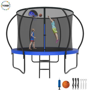 YORIN Trampoline for 2-3 Kids, 8FT Trampoline for Adults with Enclosure Net