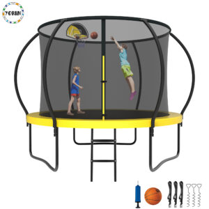 YORIN Trampoline for 2-3 Kids, 8FT Trampoline for Adults with Enclosure Net