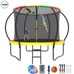YORIN Trampoline for 2-3 Kids, 8FT Trampoline for Adults with Enclosure Net