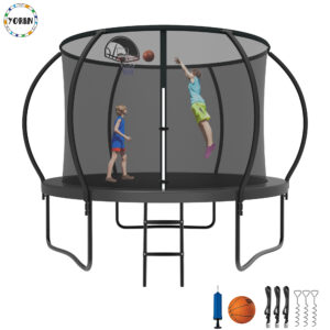 YORIN Trampoline for 2-3 Kids, 8FT Trampoline for Adults with Enclosure Net