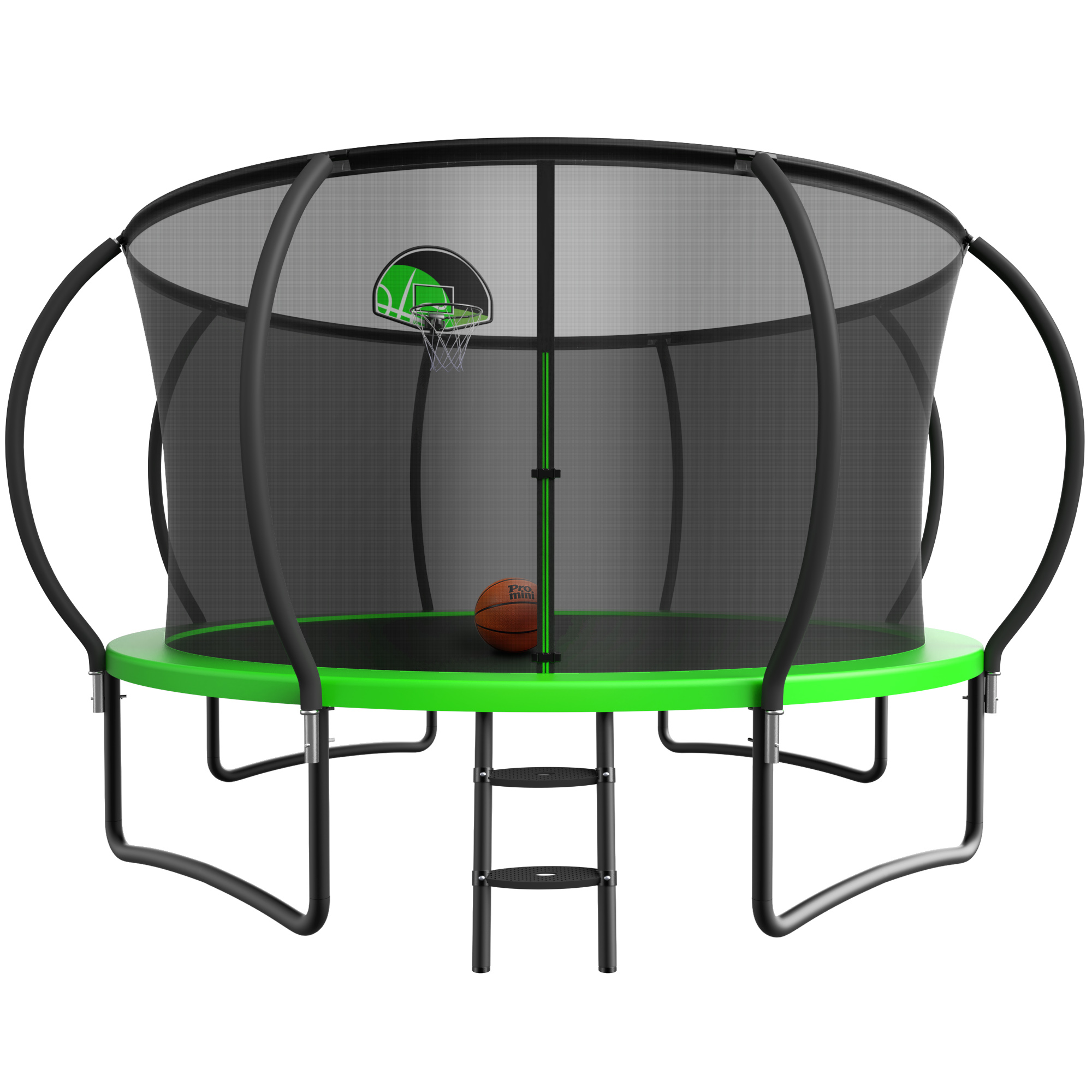 YORIN Trampoline, 12FT Trampoline for Adults and Kids, 1200LBS Trampoline with Enclosure Net