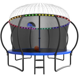 YORIN Trampoline, 12 FT Trampoline for 5-6 Kids Adults with Enclosure Net