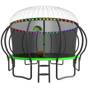 YORIN Trampoline, 15 FT Trampoline for 8-9 Kids Adults with Enclosure Net