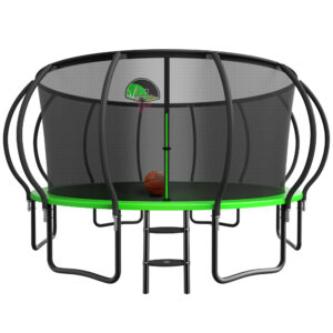 YORIN Trampoline, 15 FT Trampoline for 8-9 Kids Adults with Enclosure Net