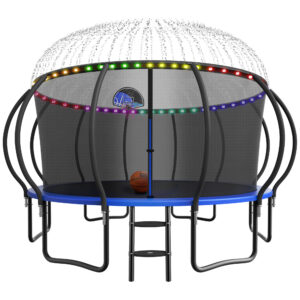 YORIN Trampoline, 15 FT Trampoline for 8-9 Kids Adults with Enclosure Net