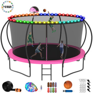 YORIN Trampoline, 14 FT Trampoline for 7-8 Kids Adults with Enclosure Net