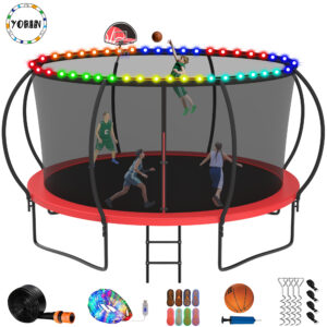 YORIN Trampoline, 14 FT Trampoline for 7-8 Kids Adults with Enclosure Net