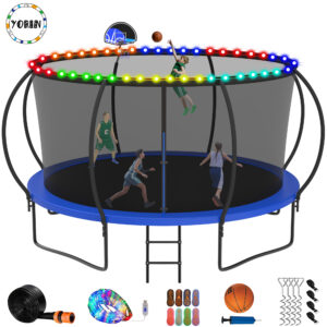 YORIN Trampoline, 14 FT Trampoline for 7-8 Kids Adults with Enclosure Net