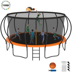 YORIN Trampoline, 16 FT Trampoline for 10 Kids Adults with Enclosure Net