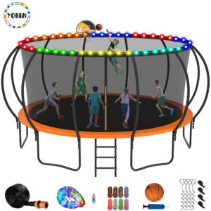YORIN Trampoline, 16 FT Trampoline for 10 Kids Adults with Enclosure Net